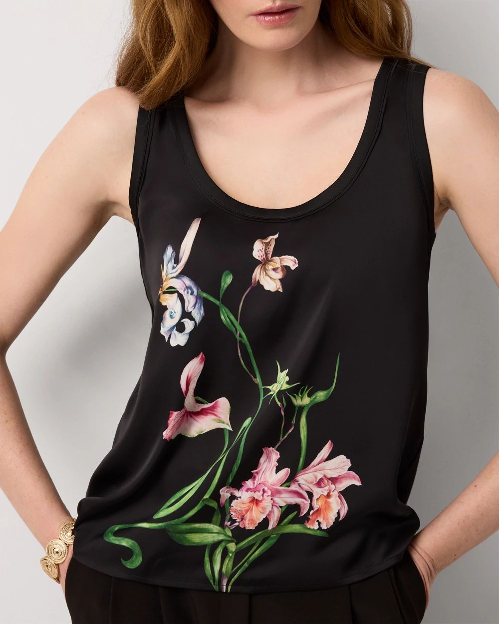 Satin Front Shell Tank | White House Black Market